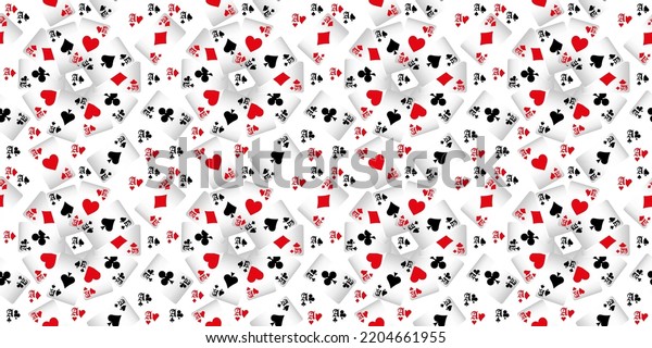 Seamless Patterns Vector Suits Playing Cards Stock Vector (Royalty Free ...