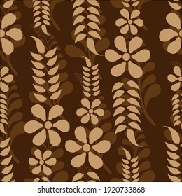 seamless patterns, vectors, plant ornaments