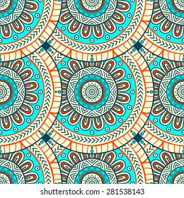 Seamless patterns. Vintage decorative elements. Hand drawn background. Islam, Arabic, Indian, ottoman motifs.