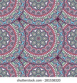 Seamless patterns. Vintage decorative elements. Hand drawn background. Islam, Arabic, Indian, ottoman motifs.