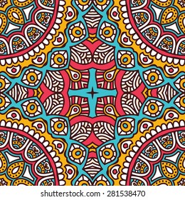 Seamless patterns. Vintage decorative elements. Hand drawn background. Islam, Arabic, Indian, ottoman motifs.