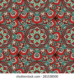 Seamless patterns. Vintage decorative elements. Hand drawn background. Islam, Arabic, Indian, ottoman motifs.