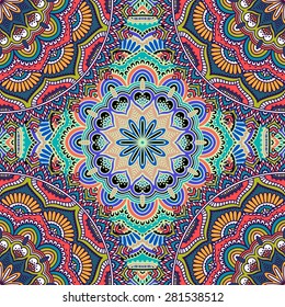 Seamless patterns. Vintage decorative elements. Hand drawn background. Islam, Arabic, Indian, ottoman motifs.