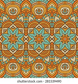 Seamless patterns. Vintage decorative elements. Hand drawn background. Islam, Arabic, Indian, ottoman motifs.