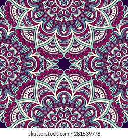 Seamless patterns. Vintage decorative elements. Hand drawn background. Islam, Arabic, Indian, ottoman motifs.