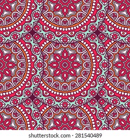 Seamless patterns. Vintage decorative elements. Hand drawn background. Islam, Arabic, Indian, ottoman motifs.