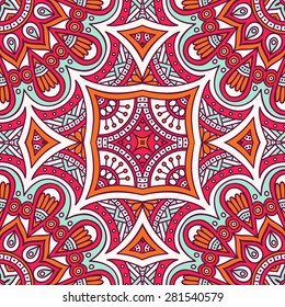 Seamless patterns. Vintage decorative elements. Hand drawn background. Islam, Arabic, Indian, ottoman motifs.