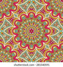 Seamless patterns. Vintage decorative elements. Hand drawn background. Islam, Arabic, Indian, ottoman motifs.