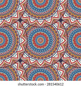 Seamless patterns. Vintage decorative elements. Hand drawn background. Islam, Arabic, Indian, ottoman motifs.