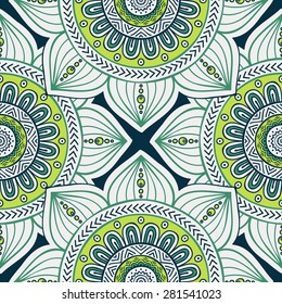 seamless patterns. Vintage decorative elements. Hand drawn background. Islam, Arabic, Indian, ottoman motifs.