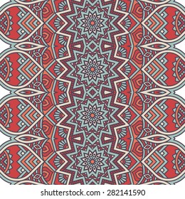 Seamless patterns. Vintage decorative elements. Hand drawn background. Islam, Arabic, Indian, ottoman motifs.