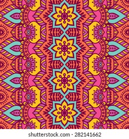 Seamless patterns. Vintage decorative elements. Hand drawn background. Islam, Arabic, Indian, ottoman motifs.