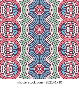 Seamless patterns. Vintage decorative elements. Hand drawn background. Islam, Arabic, Indian, ottoman motifs.