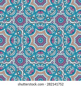 Seamless patterns. Vintage decorative elements. Hand drawn background. Islam, Arabic, Indian, ottoman motifs.