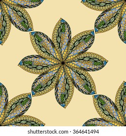 Seamless patterns. Vintage decorative elements. Hand drawn background. Islam, Arabic, Indian, ottoman motifs.