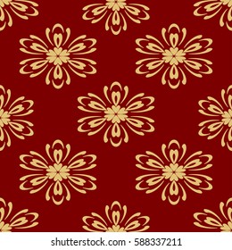 Seamless patterns . Vintage decorative ethnic floral ornament. vector illustration. oriental design for print, wallpaper, decor, fabric, textile
