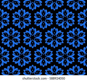 Seamless patterns. Vintage decorative ethnic floral ornament. vector illustration. oriental design for print, wallpaper, decor, fabric, textile
