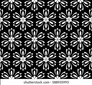 Seamless patterns. Vintage decorative ethnic floral ornament. vector illustration. oriental design for print, wallpaper, decor, fabric, textile