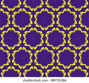 Seamless patterns. Vintage decorative ethnic floral ornament. vector illustration. oriental design for print, wallpaper, decor, fabric, textile