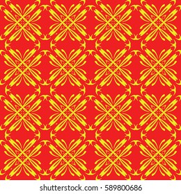 Seamless patterns . Vintage decorative ethnic floral ornament. vector illustration. oriental design for print, wallpaper, decor, fabric, textile