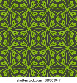 Seamless patterns . Vintage decorative ethnic floral ornament. vector illustration. oriental design for print, wallpaper, decor, fabric, textile