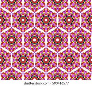 Seamless patterns . Vintage decorative ethnic floral ornament. vector illustration. oriental design for print, wallpaper, decor, fabric, textile