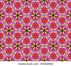 Seamless patterns . Vintage decorative ethnic floral ornament. vector illustration. oriental design for print, wallpaper, decor, fabric, textile