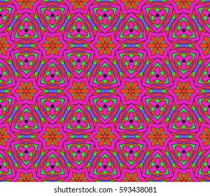 Seamless patterns . Vintage decorative ethnic floral ornament. vector illustration. oriental design for print, wallpaper, decor, fabric, textile