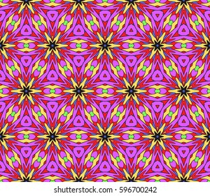 Seamless patterns . Vintage decorative ethnic floral ornament. vector illustration. oriental design for print, wallpaper, decor, fabric, textile