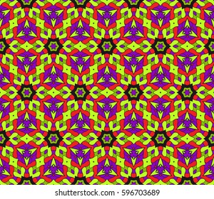 Seamless patterns . Vintage decorative ethnic floral ornament. vector illustration. oriental design for print, wallpaper, decor, fabric, textile