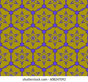 Seamless patterns. Vintage decorative ethnic floral ornament. vector illustration. oriental design for print, wallpaper, decor, fabric, textile