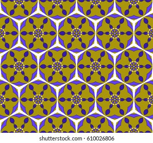Seamless patterns. Vintage decorative ethnic floral ornament. vector illustration. oriental design for print, wallpaper, decor, fabric, textile