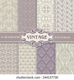  Seamless Patterns. Vintage Set. Texture for wallpaper, background, scrapbook -  lots of useful elements to embellish your layout.