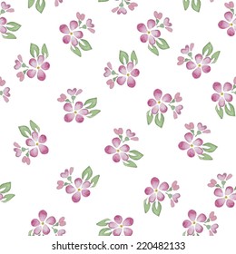 Seamless Patterns with  watercolor flowers