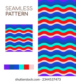 Seamless Patterns of Wave Background. Suitable for fashion, fabric, wallpaper, and all prints. vector illustration