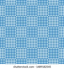 seamless patterns of white and blue squares. Modern colors. Ideal for textiles, packaging, paper printing, simple backgrounds and textures.