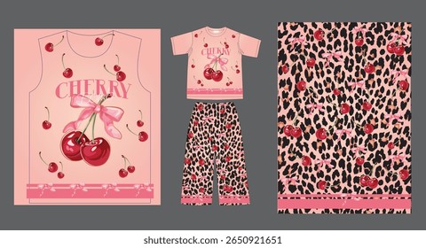 Padrões sem costura para moda feminina, modelos de pijama vetorial 