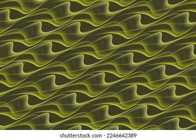 Seamless Patterns in Yellow Colors. Abstract Vector Swirl Backgrounds. Aesthetic Textures with Flowing Waves