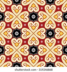 Seamless pattern.Seamless background beautiful batik.