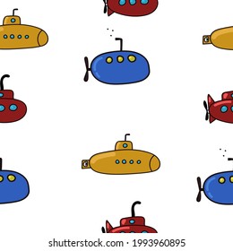 Seamless pattern.Ship. Cartoon style. Vector image for children. Can be used on posters, invitations, textiles, t-shirts, flyers, and so on