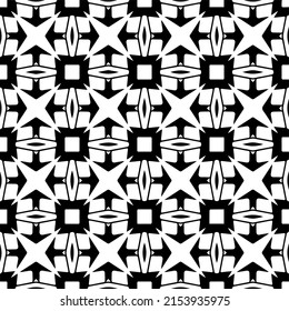 seamless pattern.Simple stylish abstract geometric background. Monochrome image. Black and white color. Design for decor, prints, textile.Design element for prints. 