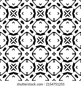 seamless pattern.Simple stylish abstract geometric background. Monochrome image. Black and white color. Design for decor, prints, textile or wrapping.Design element for prints. 