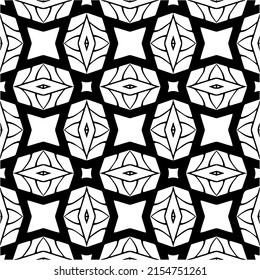 seamless pattern.Simple stylish abstract geometric background. Monochrome image. Black and white color. Design for decor, prints, textile or wrapping.Design element for prints. 