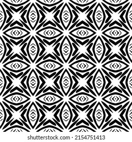 seamless pattern.Simple stylish abstract geometric background. Monochrome image. Black and white color. Design for decor, prints, textile or wrapping.Design element for prints. 