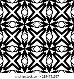 seamless pattern.Simple stylish abstract geometric background. Monochrome image. Black and white color. Design for decor, prints, textile or wrapping.Design element for prints. 