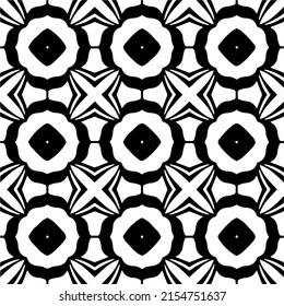 seamless pattern.Simple stylish abstract geometric background. Monochrome image. Black and white color. Design for decor, prints, textile or wrapping.Design element for prints. 