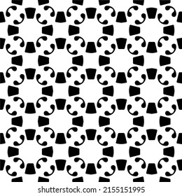 seamless pattern.Simple stylish abstract geometric background. Monochrome image. Black and white color. Design for decor, prints, textile or wrapping.Design element for prints. 