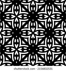 seamless pattern.Simple stylish abstract geometric background. Monochrome Picture. Black and white color. Design for decor, prints, textile or wrapping.Design element for prints. 
