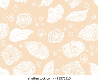  Seamless pattern,sketch flowers,floral pattern,chic vectors,print and pattern