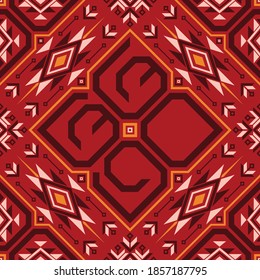 Seamless patternThailand Happy new year 2021 logo with paper cut style on color Background. 